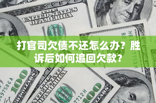 北京打官司欠债不还怎么办？胜诉后如何追回欠款？