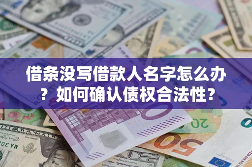 北京借条没写借款人名字怎么办？如何确认债权合法性？