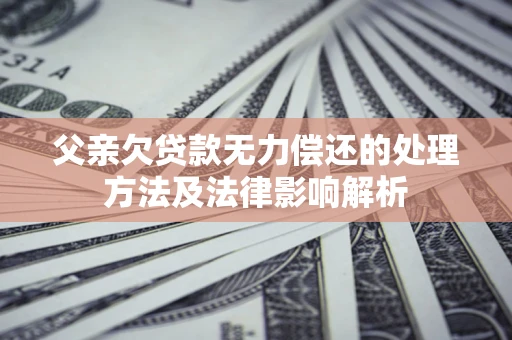 北京父亲欠贷款无力偿还的处理方法及法律影响解析